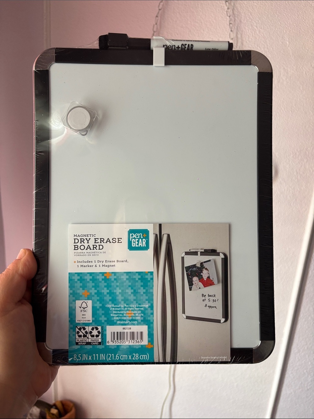 Magnetic Dry Erase Board - White with Black Frame